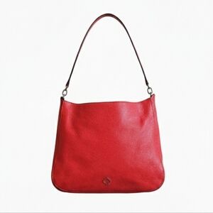 KATE SPADE LIKE NEW CORAL PEBBLED LEATHER SATCHEL 2 WAY